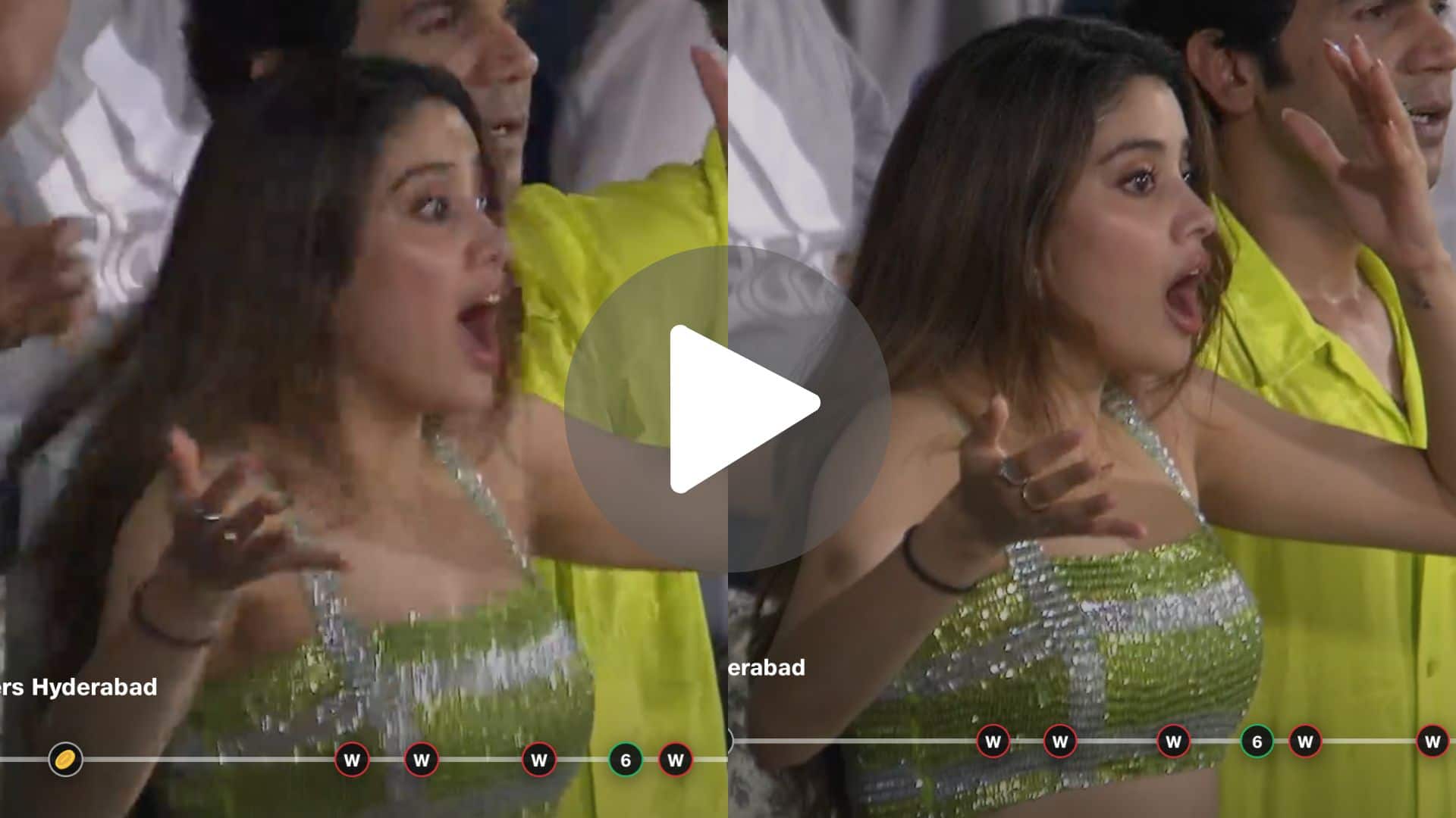 [Watch] Janhvi Kapoor's Animated 'Shock' Reaction As Starc Drops 'Simplest Catch Of IPL 2024'